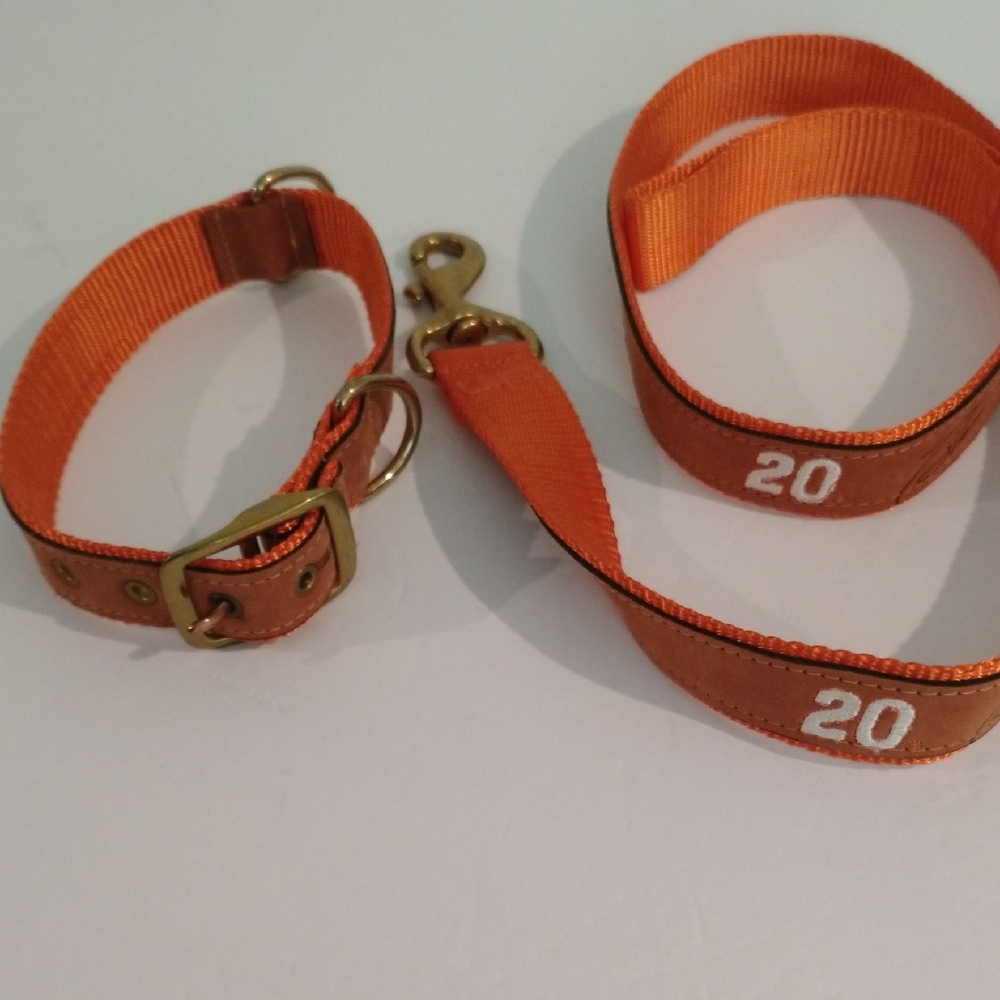NASCAR #20 Tony Stewart Dog Collar And Leash